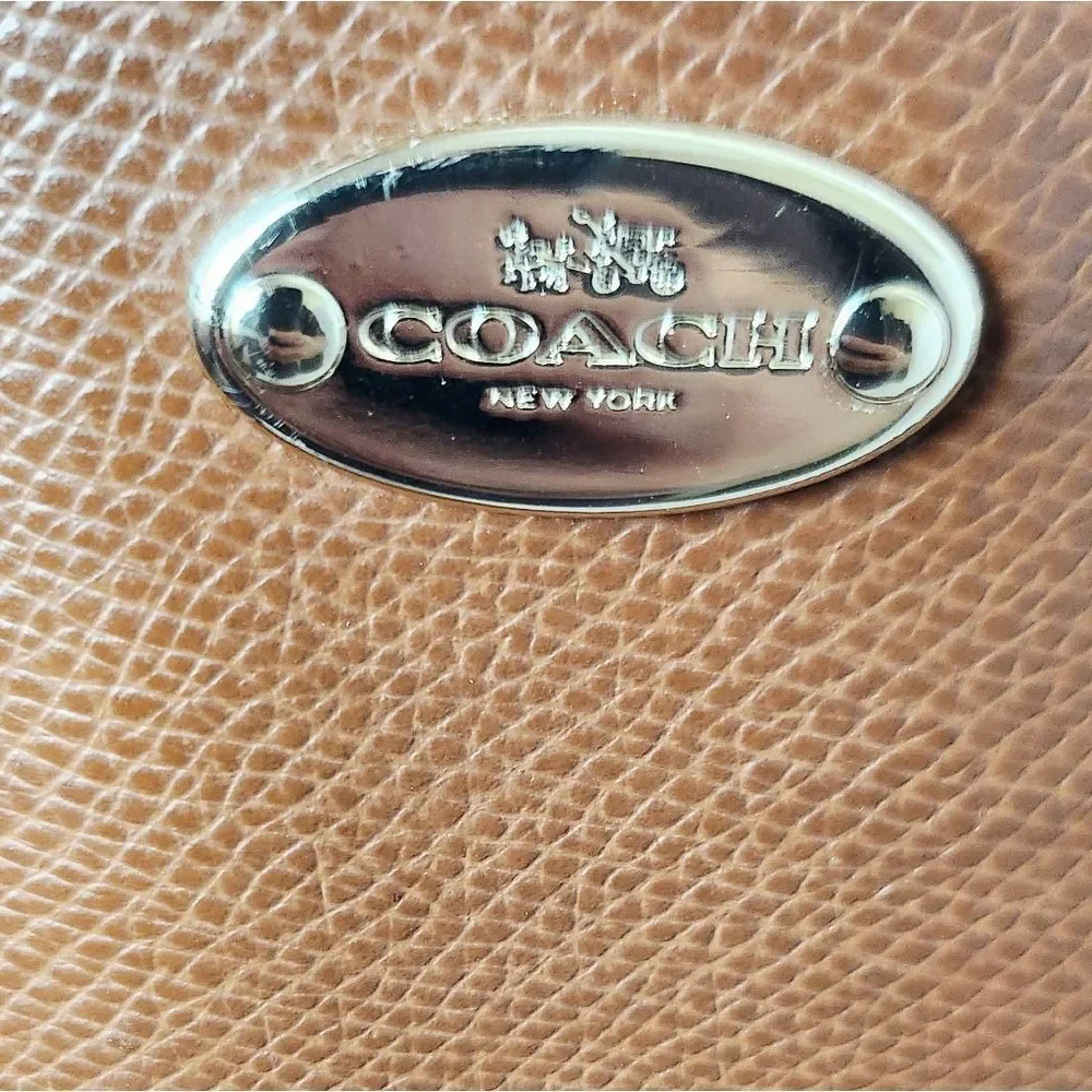 Coach Margot Carryall Satchel Saddle Brown Crossgrain Leather 13x9x5
